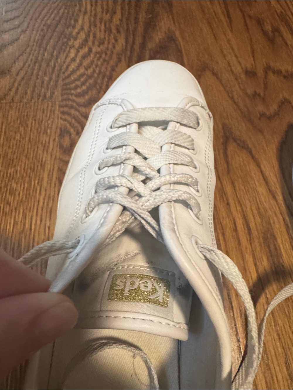 Keds White Leather Platform Sneakers - Picture 7 of 8